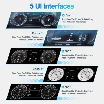 Navihua New Arrival Interior Kit Auto Parts Virtual Digital Cluster Cockpit for Land Rover Range Rover Evoque 2012-2018 - immagine 3