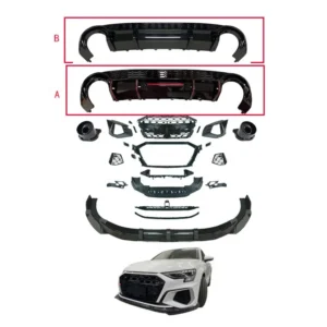 Car Accessories Rear Lip Front Lip Bumpers Grille A3 2020-2022 Upgraded RS3 Style Body Kit Body Kits for Audi