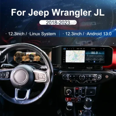 Navihua New Design 12.3" Android Car Radio With Digital Cluster Virtual Cockpit Multimedia System For Jeep Wrangler 2018-2023 - immagine 4