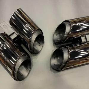 Car Rear Exhaust Tips Muffler Pipe For Porsche 2017-2021 Panamera 971 Titanium Black Auto Tailpipe Body Kit Air Outlet Vent