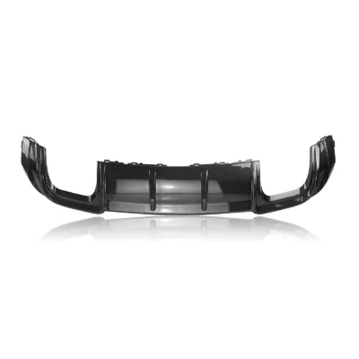 For Audi S3 A3 Sport 2017-2018 Sedan 4-Door Rear Bumper Diffuser Lip+Trunk Spoiler Wing Splitter Carbon Fiber Look/Gloss Black