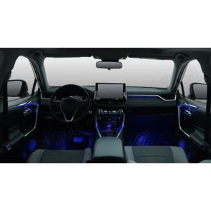 For Toyota RAV4 2020 Car Ambient Light Button And App Control Auto Decorative LED 64 colors Atmosphere Lamp illuminated Strip