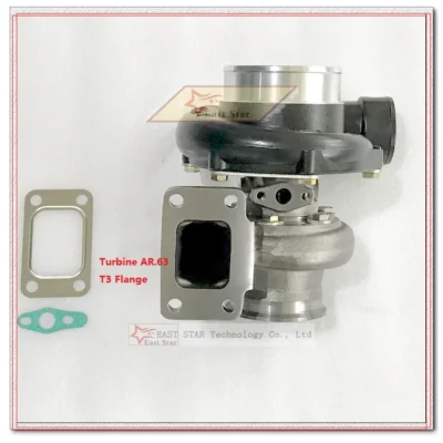 GTX3582R T3 Flange Turbine AR.63 Quality Performance Racing Turbo GT35 GT3582 GT3582R Dual Ball Bearing Billet wheel 400-750HP - immagine 6