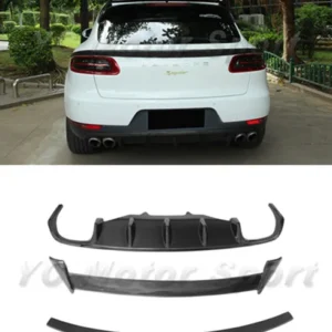 Car Accessories Carbon Fiber Body Kit 5pcs Fit For 2014-2016 Macan Roof Spoiler Rear Wing Rear Diffuser Lip