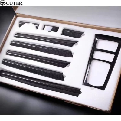 958 Carbon Fiber Plain Weave Interior Door Handle Cover Dashboard Cover Car Body Kit for Porsche Cayenne 958 11-17