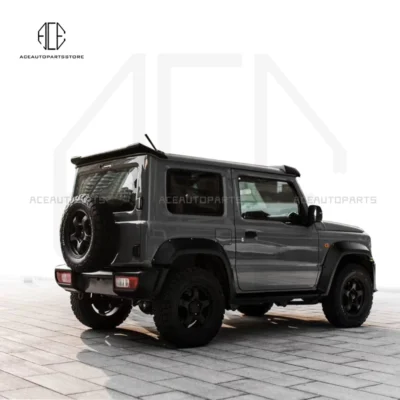 For Suzuki JIMNY front bumper rear spoiler diffuser top wings engine cover wheel brow SUV Fiberglass Car body kit LB style - immagine 6
