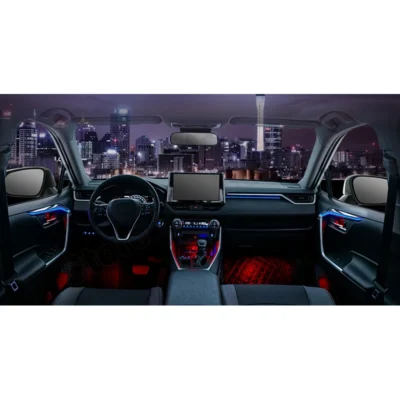 For Toyota RAV4 2020 Car Ambient Light Button And App Control Auto Decorative LED 64 colors Atmosphere Lamp illuminated Strip - immagine 5