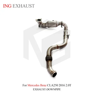 Stainless Steel Exhaust System Downpipe for Mercedes benz CLA250 2016 2.0T with High Quality Auto Turning Pipe Parts - immagine 3
