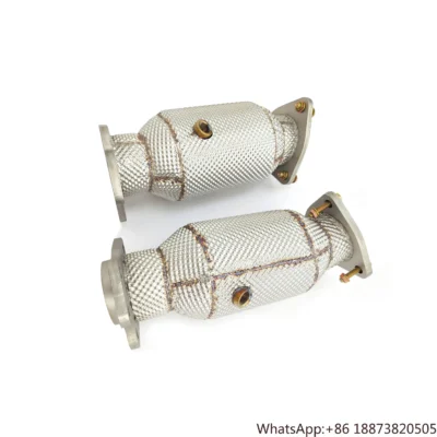 Catted Downpipe Exhaust for Chevrolet Corvette C8 C8 6.2L 2019+ Header Tuning Exhaust System With Heat Shield