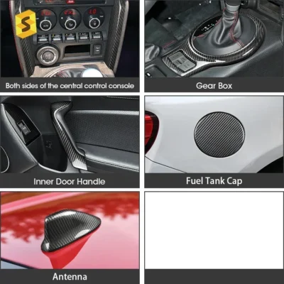 Set Carbon Fiber Car Interior And Exterior Accessories Carbon Fiber Car Decorative For Subaru - immagine 4