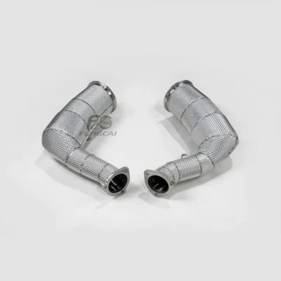 High performance stainless steel exhaust pipe for Lamborghini URUS 4.0T 2019+No engine malfunction light insulated downpipe - immagine 4