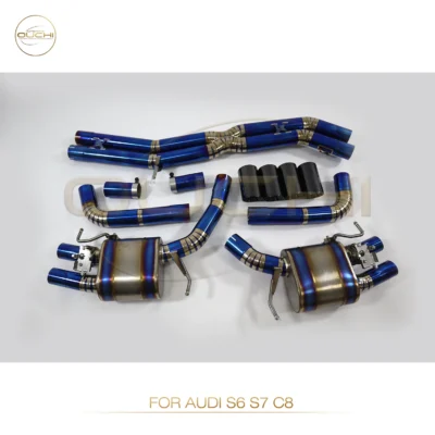 Titanium Alloy Exhaust Catback For Audi S6 S7 C8 2020-2021 2.9T With Muffler Valves Auto Performance Parts Exhaust Pipes - immagine 6
