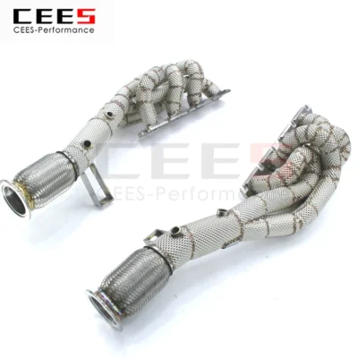 CEES Stainless Steel Exhaust System - Headers & Catless Downpipe for Audi R8 V8 4.2L - immagine 2