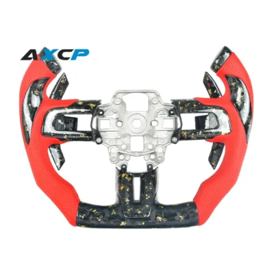 Customized for Ford 2015-2022 Mustang Forged LED Carbon Fiber Heated Steering Wheel Sports Steering Wheel Car Acesssories - immagine 4
