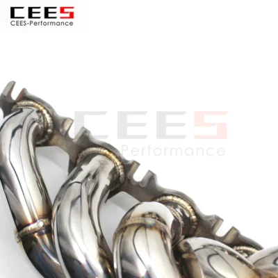 Stainless Steel CEES Exhaust System - Headers, Test Pipe & No - cat Downpipe for Audi R8 V10 5.2 Manifold - Image 3