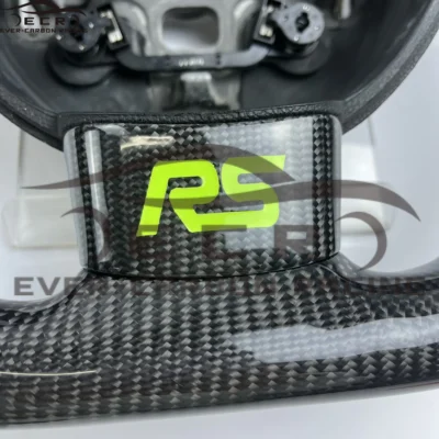 Steering Wheel Ever-carbon Carbon Fiber Racing ECR High Quality Customized for Ford Focus RS MK2 Car Steering Wheel Sports White - immagine 3