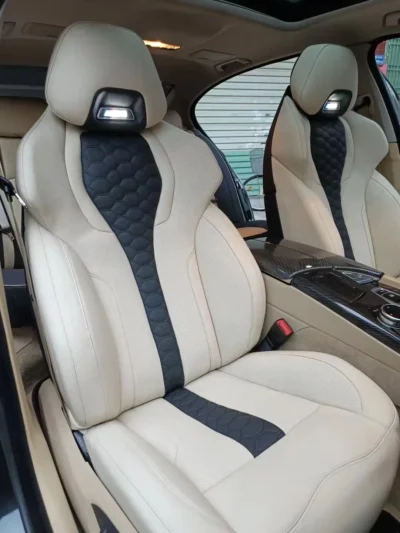 X3 X5 X6 m3 m5 m6 Series Upgrade M Car Interior Accessories Sport Racing Bucket Seats Custom Leather Cover and Sponge - immagine 3