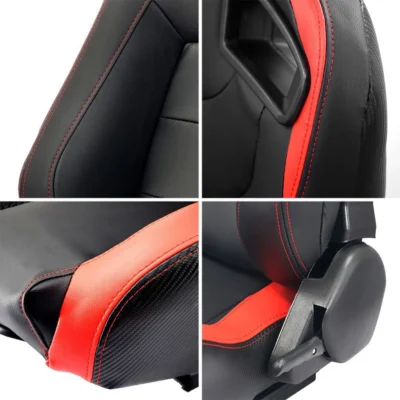 Adjustable Simulator Bucket Seats for Racing Car Simulator Bucket Seats PVC Leather Racing Seat Universal for Sport Tuning Car - immagine 2
