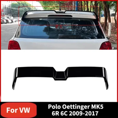 For Volkswagen Polo Oettinger MK5 6R 6C 2009-2017 Rear Trunk Spoiler Wing Auto Parts Lip Diffuser Tail Fin Accessories Body Kits