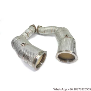 High Quality High Flow Stainless Steel Sport Cat Downpipe for Porsche Cayenne Turbo 4.0T Catted Downpipe