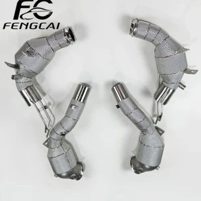 High flow exhaust downspout for the 2022-2024 Benz SL63 4.0 T stainless steel exhaust pipe with catalytic modification - immagine 2