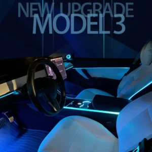 For Tesla Model 3 2019-2020 Decorate Inter Lamp Touch Control Inter Car Ambient Light Center Pillar Horn Cover Atmosphere Light