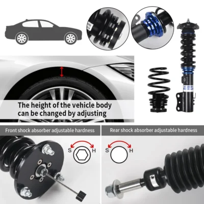 High Quality Air Shock Absorber Adjustable Car Shock Absorber for Volkswagen Polo - immagine 4