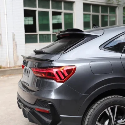 For Audi Q3 Sportback 2019 2020 2021 2022 Trunk Spoiler Gloss Black Mid-wing Splitter Diffuser Body Decoration Modification Kit - immagine 5