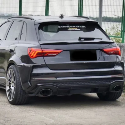 For Audi Q3 Sportback 2019 2020 2021 2022 Trunk Spoiler Gloss Black Mid-wing Splitter Diffuser Body Decoration Modification Kit - immagine 3