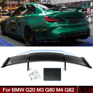 GT Spoiler Wing Rear Diffuser Carbon Fiber Look For BMW M3 G80 M4 G82 2020-2022 Rear Roof Trunk Spoiler Wing Body Kit Magickit