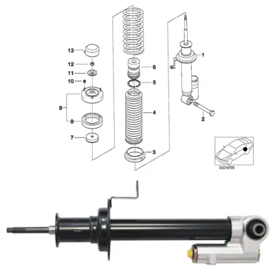 Airsusfat 1x Rear Hydraulic Shock Absorber For BMW E38 740i 740iL 735i 1995-2001, OEM 37121091592 Car Accessories - Image 2