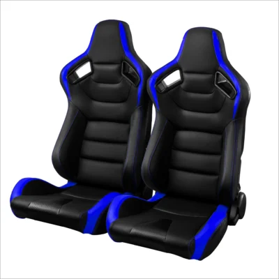 JBR1054B Custom Color Leather Adjustable Universal Car Bucket Racing Seats - immagine 2