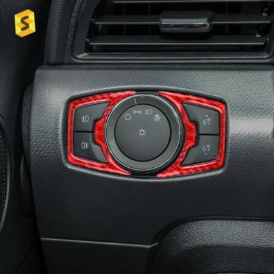 Car Decorations Soft Carbon Fiber Interior Sticker for Mustang 2015+ Full Kit Accessories - immagine 5