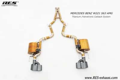 Muffler Catback Exhaust System for Mercedes-Benz S63/S65 AMG Car Exhaust for Mercedes-Benz S63/S65 AMG W221 M156 6.0T/6.2 M275 - immagine 2