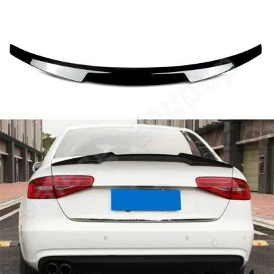 M4 Style Glossy Black Rear Trunk Lip Ducktail Spoiler Wings Fit For 2013-2016 Audi A4 B8.5 Sedan Rear Trunk Tail Wing Body Kit - immagine 2