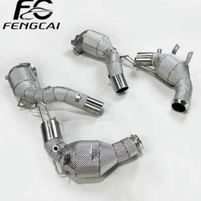 High flow exhaust downspout for the 2022-2024 Benz SL63 4.0 T stainless steel exhaust pipe with catalytic modification - immagine 5