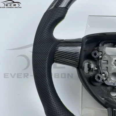 Steering Wheel Ever-carbon Carbon Fiber Racing ECR High Quality Customized for Ford Focus RS MK2 Car Steering Wheel Sports White - immagine 5