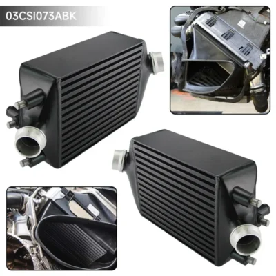 Twin Intercooler High performance Racing Radiators Set Black Fits For Porsche 911 Turbo / Turbo S 991.1/991.2 - immagine 2