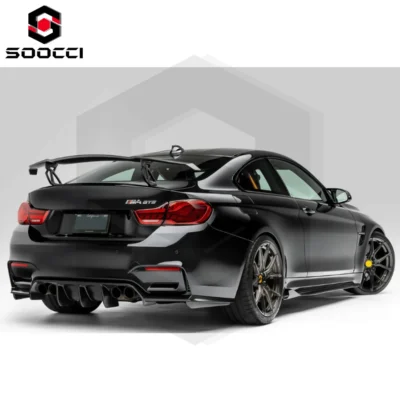 V Style Carbon Fiber M3 M4 Rear Wing for BMW M3 F80 M4 F82 F83 Trunks Spoiler Diffuser Rear Lip Splitter Body Kit Aerodynamic - immagine 6