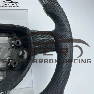 Steering Wheel Ever-carbon Carbon Fiber Racing ECR High Quality Customized for Ford Focus RS MK2 Car Steering Wheel Sports White - immagine 4