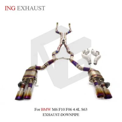 ING Full Set Exhaust System for BMW M6 F10 F06 4.4L S63 with Muffler Valves Catback Exhaust Downpipe Car Accessories Pipes - Image 5