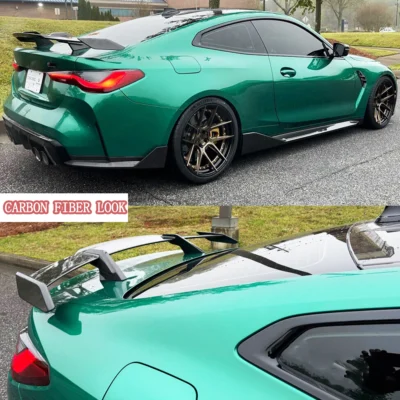 GT Spoiler Wing Rear Diffuser Carbon Fiber Look For BMW M3 G80 M4 G82 2020-2022 Rear Roof Trunk Spoiler Wing Body Kit Magickit - immagine 2