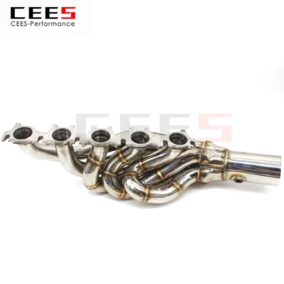 Stainless Steel CEES Exhaust System - Headers, Test Pipe & No - cat Downpipe for Audi R8 V10 5.2 Manifold - Image 5