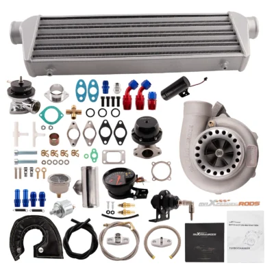 GT35 GT3582 Universal Turbocharger & Parts Turbo Kit for 2.5-6.0L Engine 7.5-14.5 PSI T3 Ar.70/63 + Intercooler
