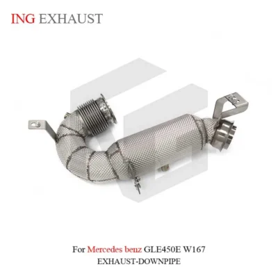Stainless Steel for Mercedes Benz GLE450 W167 Hybrid Downpipe Exhaust With Head Shield Auto Performance Pipe Parts - Image 4