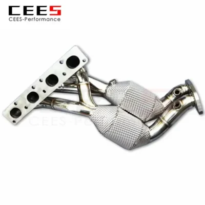 cees Exhaust Manifold Downpipe for BMW 318/320/325 E90/E92/E93 2.0L 2005-2012 SS304 Stainless Steel High Flow Catted Downpipe