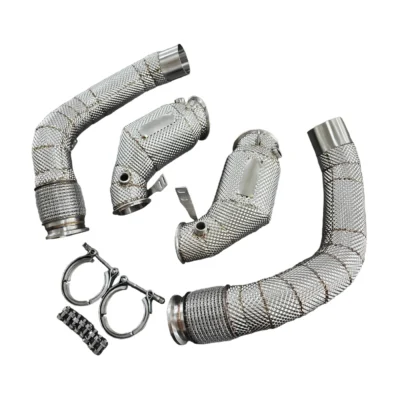 Catted Heatshield Downpipe For BMW M5 F90 Racing Downpipe - immagine 2
