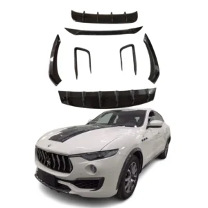 For Maserati Levante High Quality Carbon Fiber Body Kit Front Lip Rear Diffuser Side Skirts Spoiler Top Wing-Perfect Fit Bumper