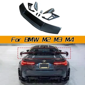 Carbon fibre trunk lid spoiler, boot rear lip splitter, diffuser, body kit for BMW M2 M3 M4 rear wing trunk lip spoiler