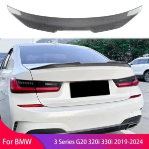 Rear Spoiler Car Rear Wing Trunk Spoiler Decklid Lid Trim Splitter Lip for BMW 3 Series G20 320i 330i 2019-2024 Rear Diffuser